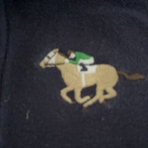 Janie and Jack navy one Piece Polo collard with plaid placket  6-12 months - Picture 3 of 7